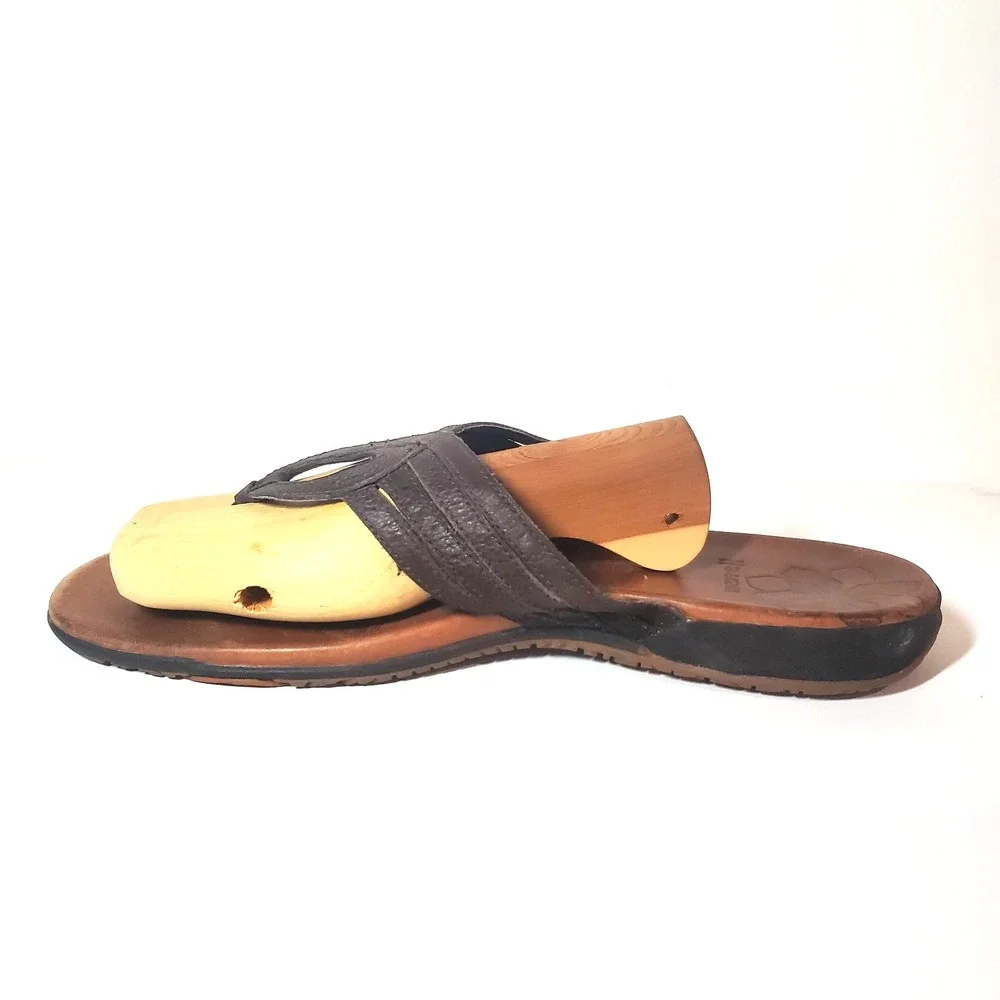 Merrell Thong Sandal Lidia Mahogany Women's Size 10 Leather J46304 Slip-on